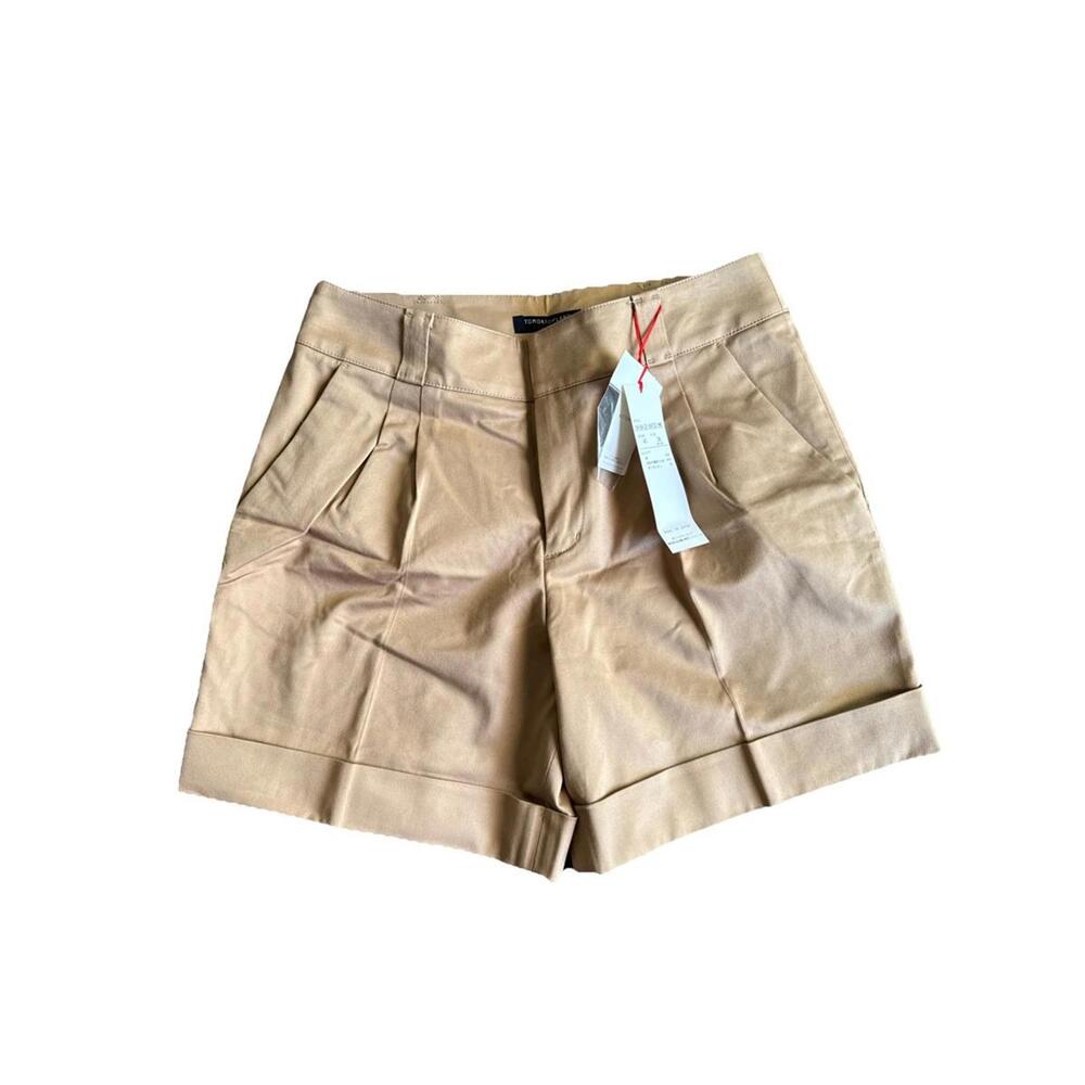 TomorrowLand Women's Chino Brown  Shorts Made in Japan Size 36 JP / 26 US NWT